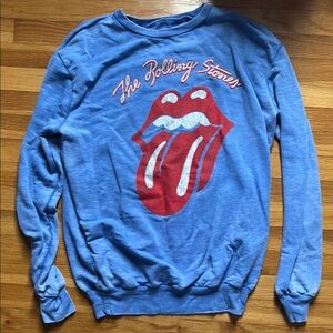 Blue Rolling Stones Women's Crewneck